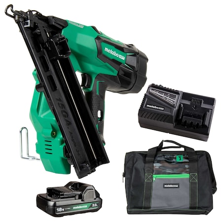 Metabo Hpt 18V Cordless 15-Gauge Angled Finish Nailer 1 x 2.0Ah NT1865DMASTM
